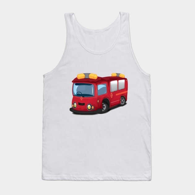 Fire Engine Tank Top by nickemporium1